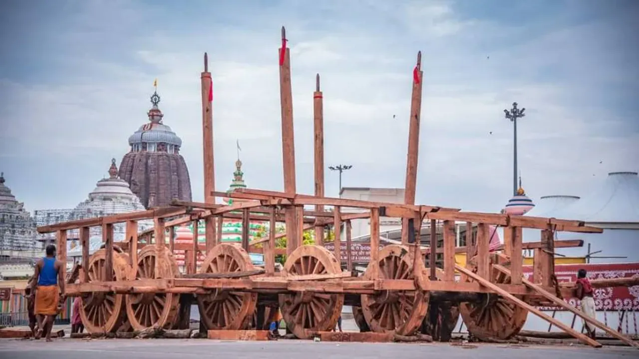 Rath Construction Day 7: Temple chariot construction progresses with fresh timber supply
