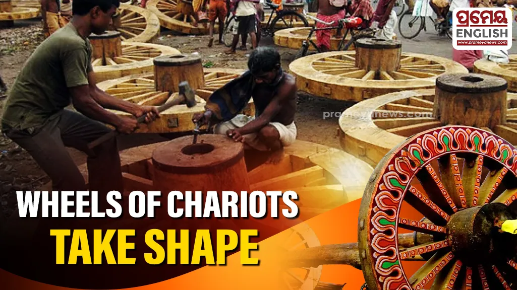 Chariot Construction Day 8: Wheels of chariots take shape