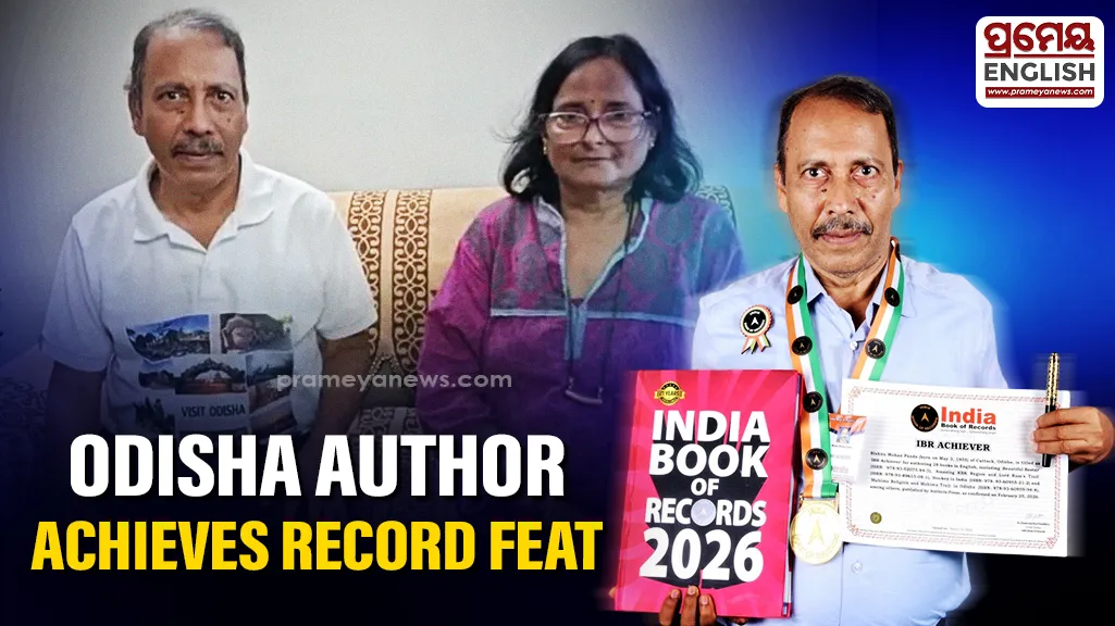Retired banker Bishnu Mohan Panda recognized by India Book of Records for writing 28 books

