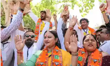 BJP celebrates landslide win in Gujarat local body polls