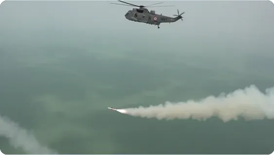 DRDO & Indian Navy conduct maiden successful Salvo launch of NASM-SR missiles off Odisha coast 