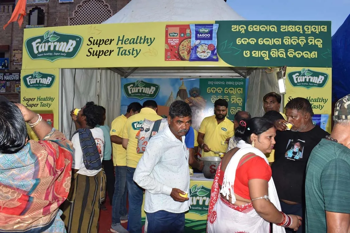 FarrmB Serves Sacred Deb Bhog Khechudi and Sagoo Khiri to Thousands of Devotees in Puri