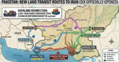 Pakistan opens six Iran border routes challenging United States naval blockade