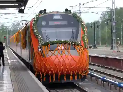 First Vande Bharat train from Jammu reaches Srinagar's Nowgam station