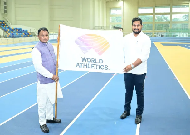 Odisha CM Majhi Receives World Athletics Flag from Suryavanshi Suraj