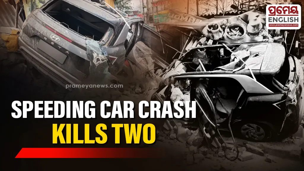 Two killed as speeding car crashes into roadside Dhaba in Kuarmunda

