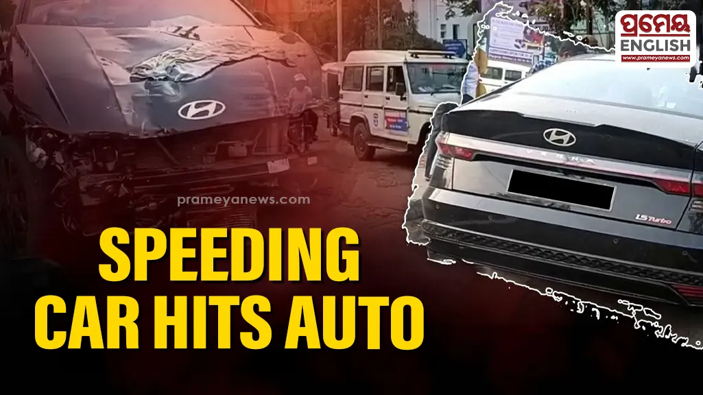Speeding car hits auto in Bhubaneswar, driver critically injured
