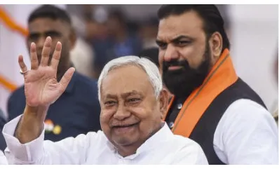 Posters Promoting Samrat Choudhary as Bihar's New CM Appear Outside BJP Office as Nitish Heads to Delhi