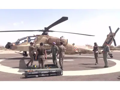 Indian Army showcases 'tank in air' Apache firepower during 'Brahmastra' desert drill