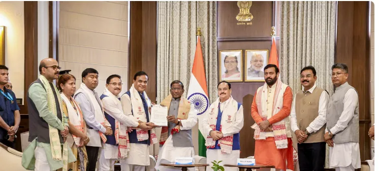 NDA leaders meet Assam Governor, stake claim to form government