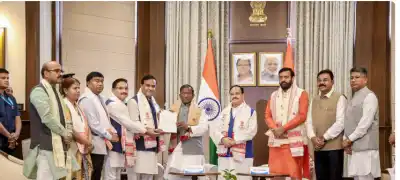 NDA leaders meet Assam Governor, stake claim to form government