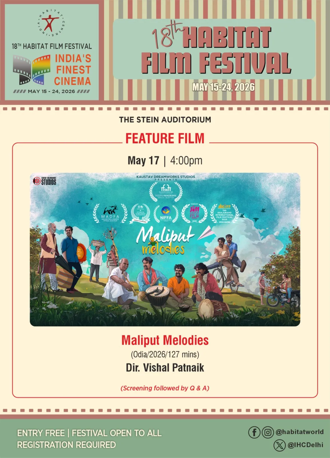 Habitat Film Festival 2026: 18th Edition from May 15-24 to honour parallel Cinema & New Age Indie Storytelling 