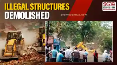 Illegal structures demolished at Badamba