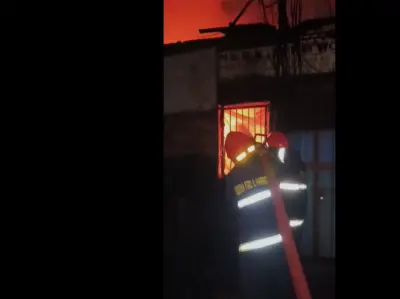 Odisha: Massive fire rages at tyre workshop-cum-depot in Bhubaneswar