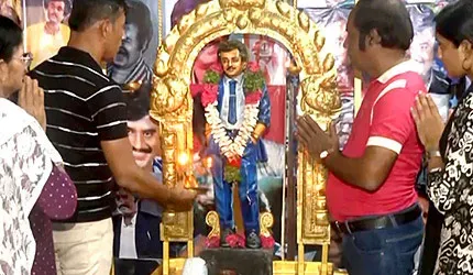 Devotees celebrate Labour Day at Rajinikanth Temple, honouring the Dignity of Work

