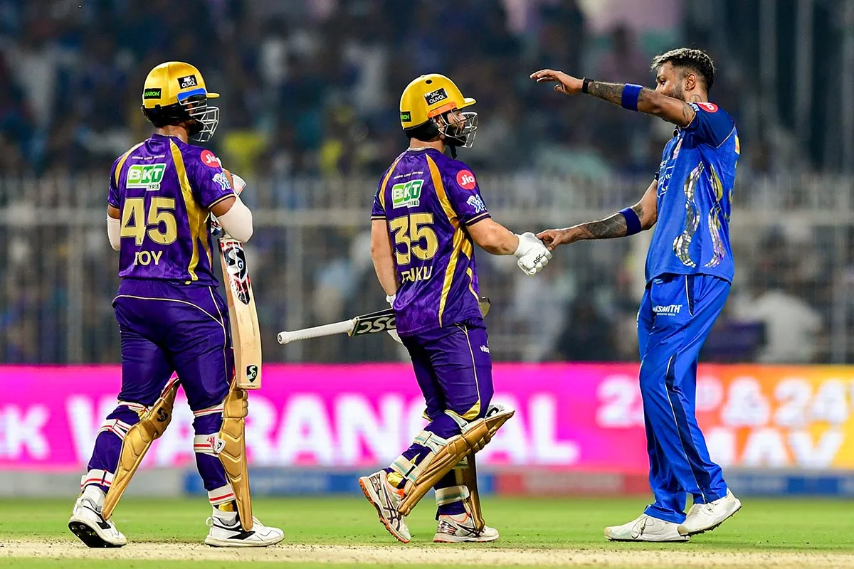 KKR Defeats Mumbai Indians by Four Wickets To Secure Vital Points At Eden Gardens