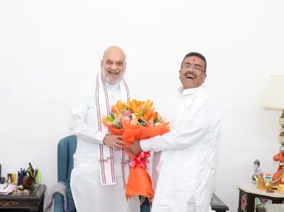 Amit Shah meets West Bengal CM Suvendu Adhikari, extends best wishes for new role