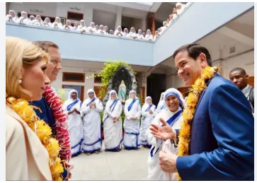 US Secretary of State Marco Rubio visits Saint Teresa's Mother House, children's home in Kolkata