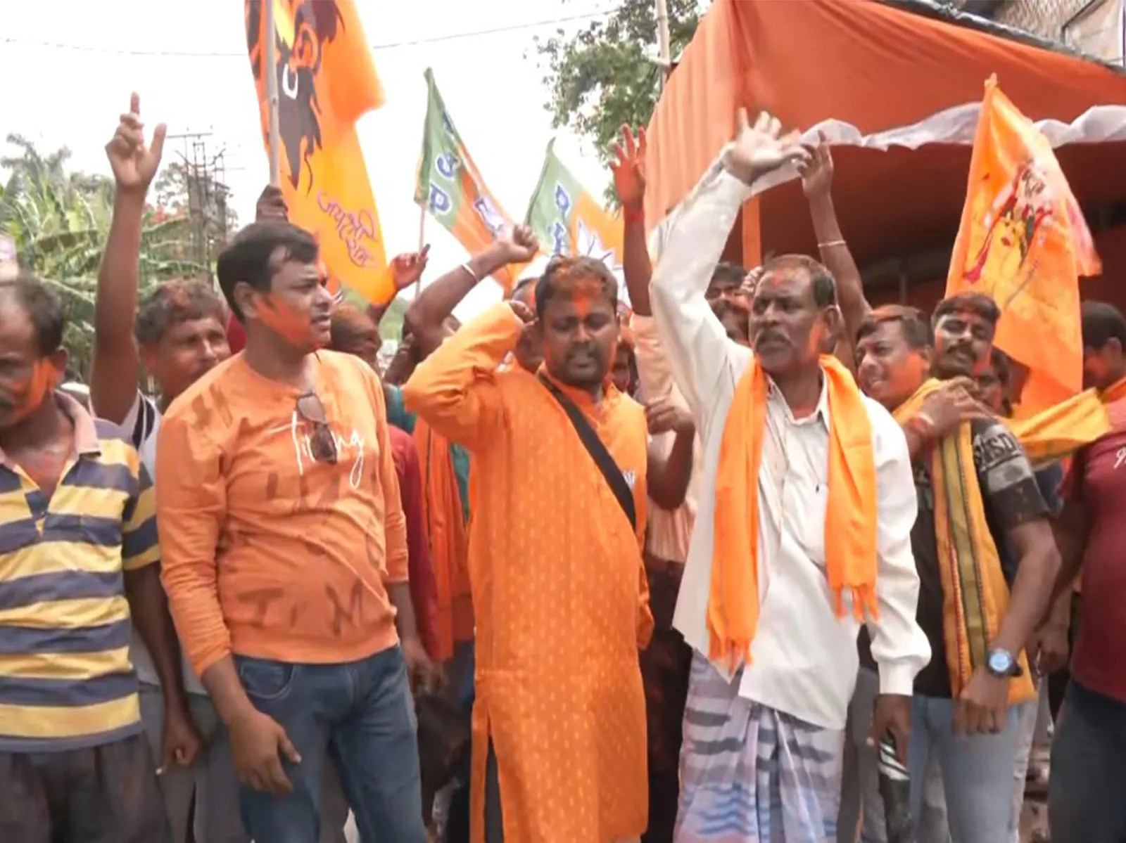WB Falta repoll: BJP's Debangshu Panda takes early lead, supporters celebrate as counting continues