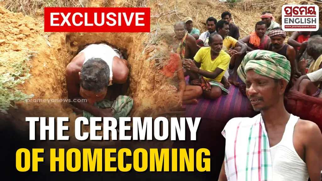  In a rare and deeply symbolic tradition, a family in Odisha’s Mayurbhanj district underwent a unique “rebirth” ritual after returning to their indigenous Sarna faith from another religion