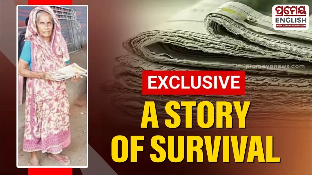 At 80, she still Sells newspapers to keep her family alive