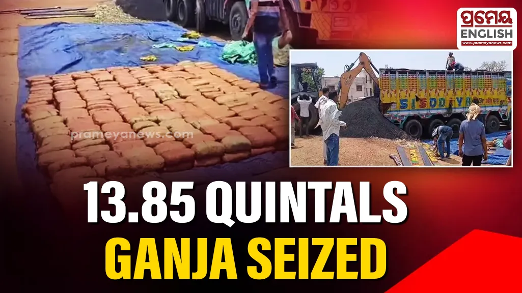 Coal truck used to smuggle cannabis; 13.85 quintals seized, two arrested

