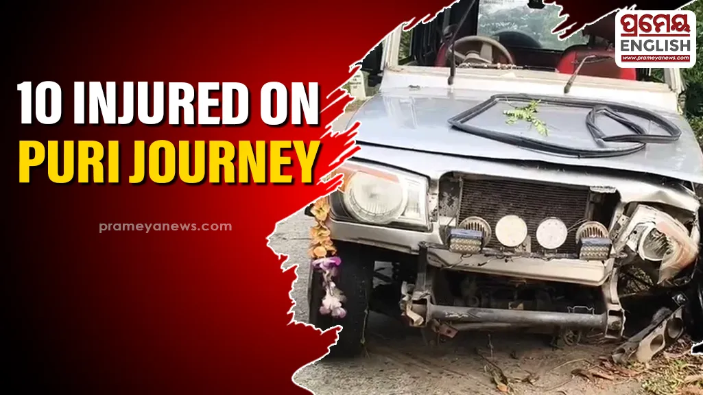 10 injured as bolero crashes into tree while travelling to Puri for Jagannath Darshan

