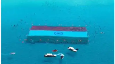 India sets Guinness record with largest national flag unfurled underwater in Andaman and Nicobar Islands