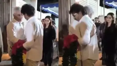Tamil Nadu CM Vijay, Trisha Krishnan visit Ajith Kumar's residence after actor's mother passes away
