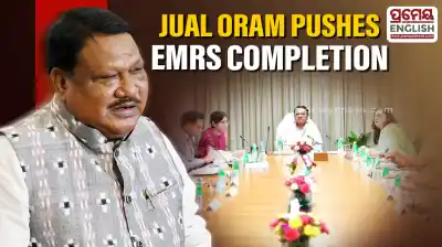 Union Tribal Affairs Minister Jual Oram directs officers of timely coemption of EMRS projects