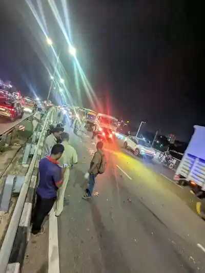 Truck hits scooter on Baramunda over bridge: 3 including a woman crushed to death