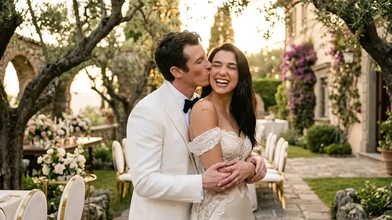 Dua Lipa marries Callum Turner in stylish london ceremony, stuns in Schiaparelli Bridal Suit