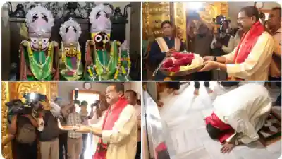 Dharmendra Pradhan offers prayers at Jagannath Temple as PM Modi completes 12 years in office