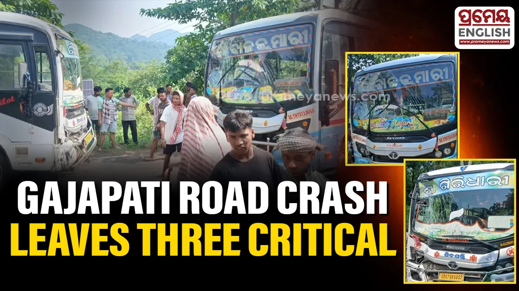 Three critical, over 50 escape as passenger buses collide in Gajapati