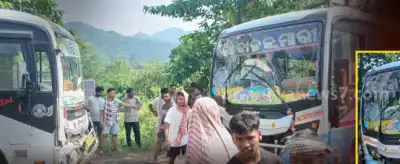 Three critical, over 50 escape as passenger buses collide in Gajapati