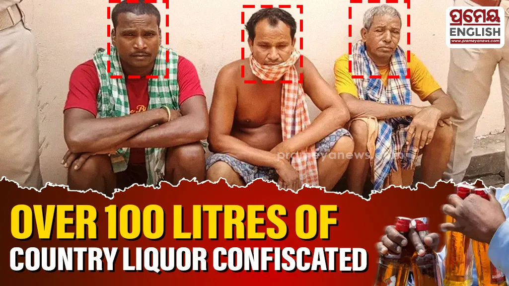 Excise department seizes over 100 litres of country liquor in Athamallik

