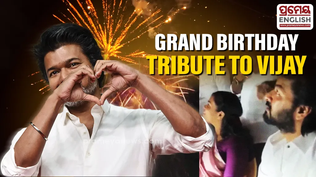 Grand fireworks display marks Tamil Nadu CM Vijay's 52nd birthday in Sivakasi