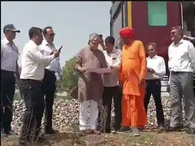 Railway Minister Ashwini Vaishnaw inspects site for proposed Khatu Shyamji-Sundarpura railway station in Rajasthan's Sikar