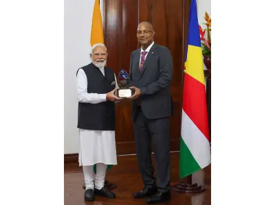 Seychelles confers 'Guardian of the Blue Horizon' title on PM Modi