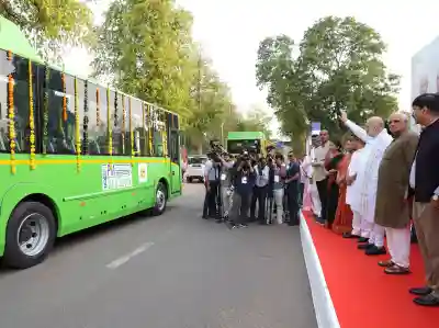 Gandhinagar ushers in new era of green mobility with launch of PM eBus Sewa