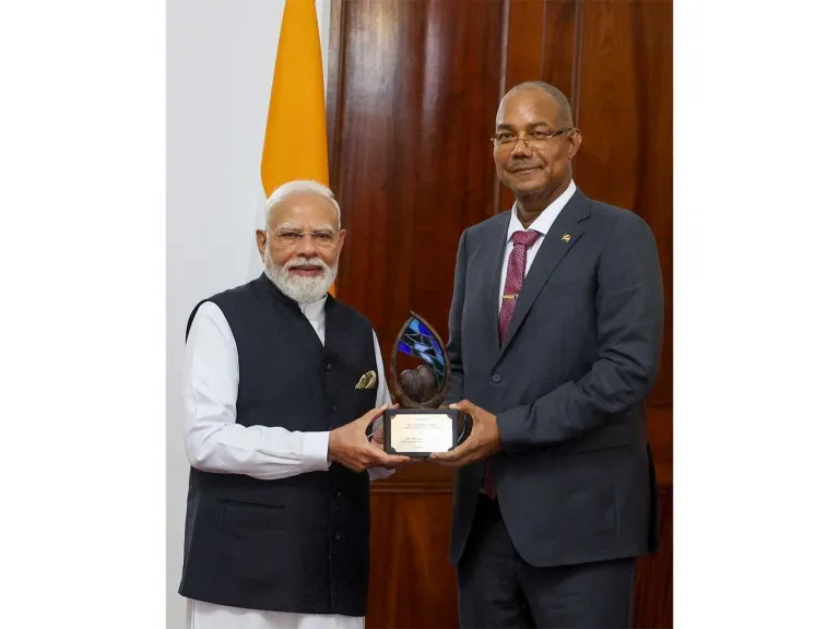 Seychelles honours PM Modi with its brand new climate distinction during his historic trip
