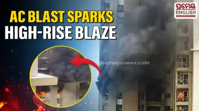 High rise fire scares Noida residents as suspected AC blast hits residential tower