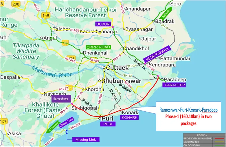 Centre approves Rs 8300.79 crore Rameshwar-Konark-Paradeep new Coastal Highway project in Odisha 