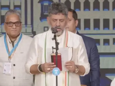 DK Shivakumar takes oath as Karnataka's 34th Chief Minister; G Parameshwara sworn in as Deputy CM