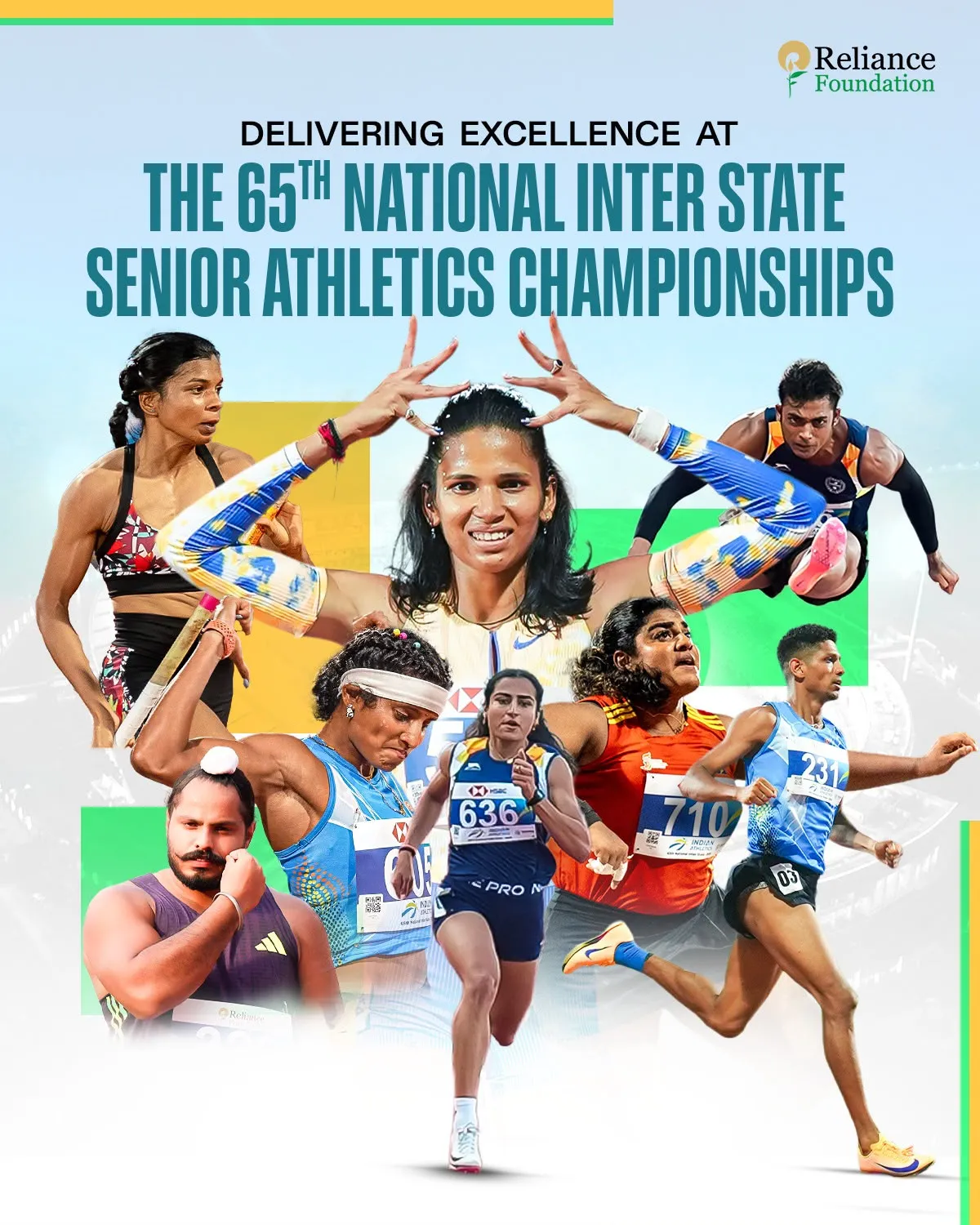 Reliance Foundation athletes deliver plenty of hits at Inter State Athletics Championships
