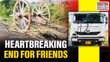 Two friends killed after truck rams bamboo-laden bullock cart in Ganjam