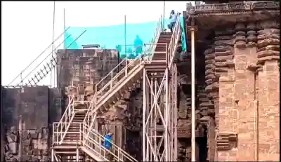 Konark Sun Temple sand removal work reaches final stage
