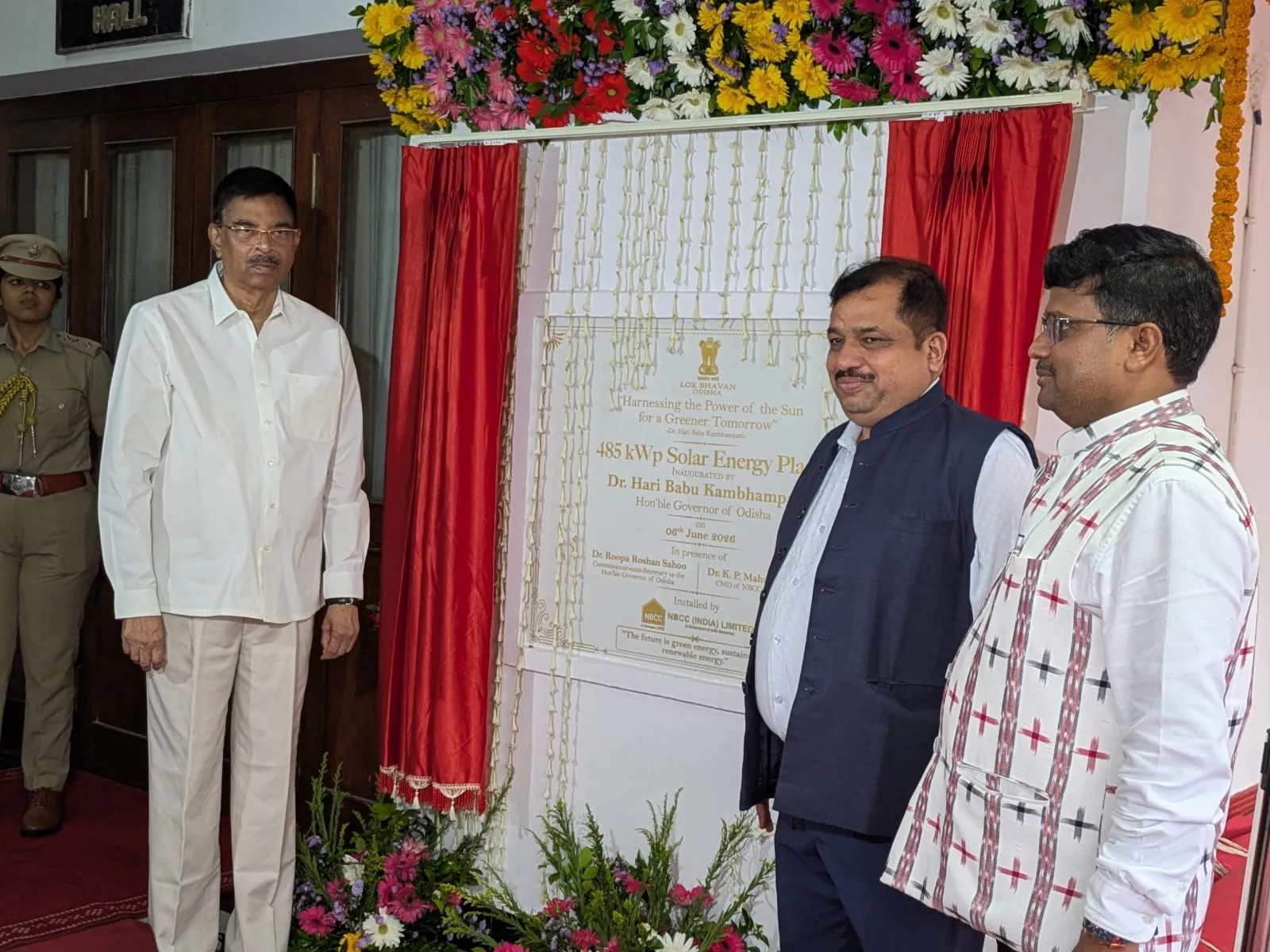 Odisha Governor inaugurates 485 kWp Solar Plant; total capacity reaches 635 kW