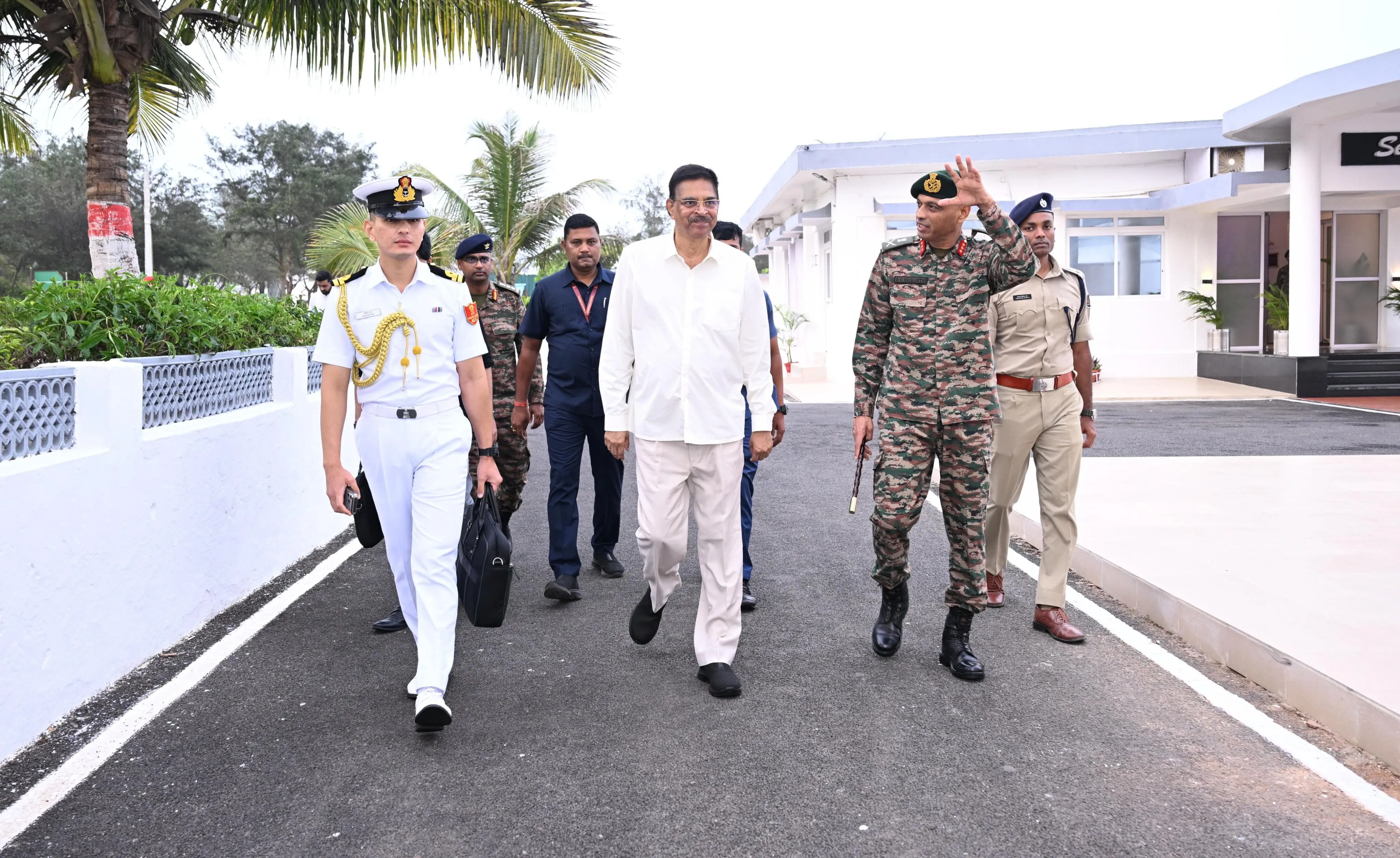 Odisha Governor Kambhampati visits Army Air Defence College in Gopalpur