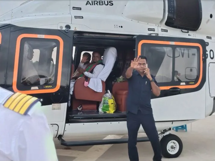 Odisha CM’s helicopter makes emergency landing at Puri due to bad weather in Bhubaneswar